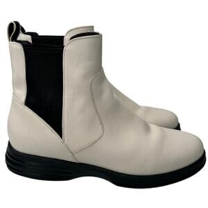 Cole Haan Original Grand White Leather Chelsea Boots, Women's Size 8
